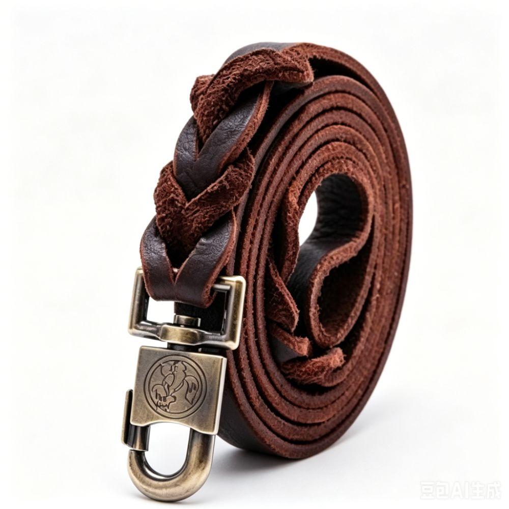 Brown Tone Large Breed Dog Leash Wide Strap Golden Retriever Walking Rope Pet Daily Exercise