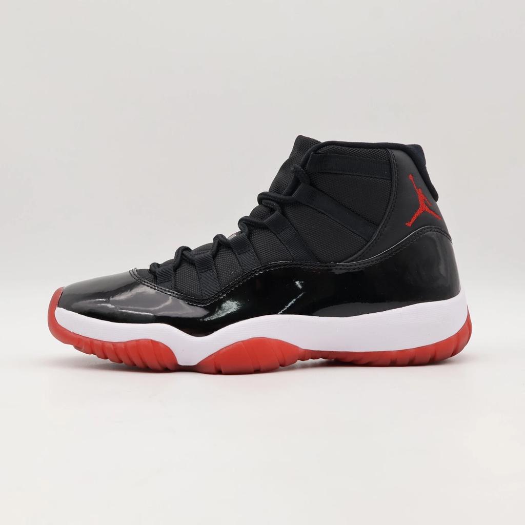 378037-061 Nike Air Jordan 11 Retro Playoffs Bred Black White Varsity Red