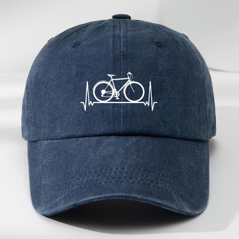 Men's and women's baseball caps, bicycle prints, suitable for outdoor sports and casual wear, sun protection