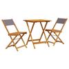 VidaXL 3-piece Bistro Set Anthracite Fabric and Solid Wood, Garden Bistro Set, Balcony Set, Set 3281761