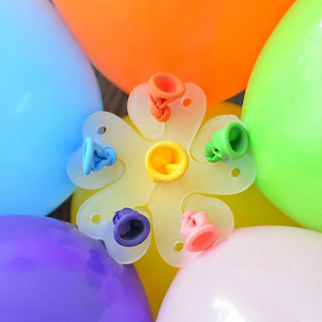 10 Stück Blumenform Ballon Clip Krawattenhalter Geburtstag Hochzeit Party Dekoration