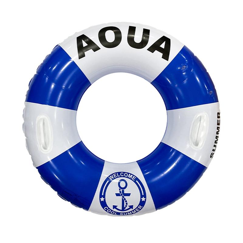 

Полосатый круг для плавания, игрушки, надувной бассейн, поплавки, поплавки для взрослых, ручка, ПВХ, круг синий