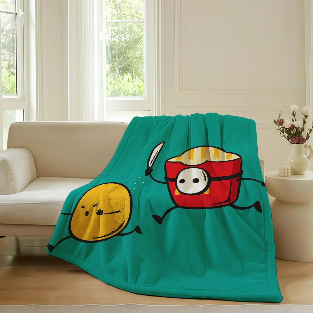 Funny print food Blanket For Sofa Office Bed Plane Travel Sleep Read Relax Camping Soft And Warm