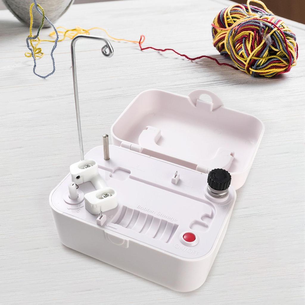 Electrical Bobbin Winder Portable Automatic Bobbin Winder Machine for Embroidery DIY Tool Kits Sewing Yarn Storage Thread Ball