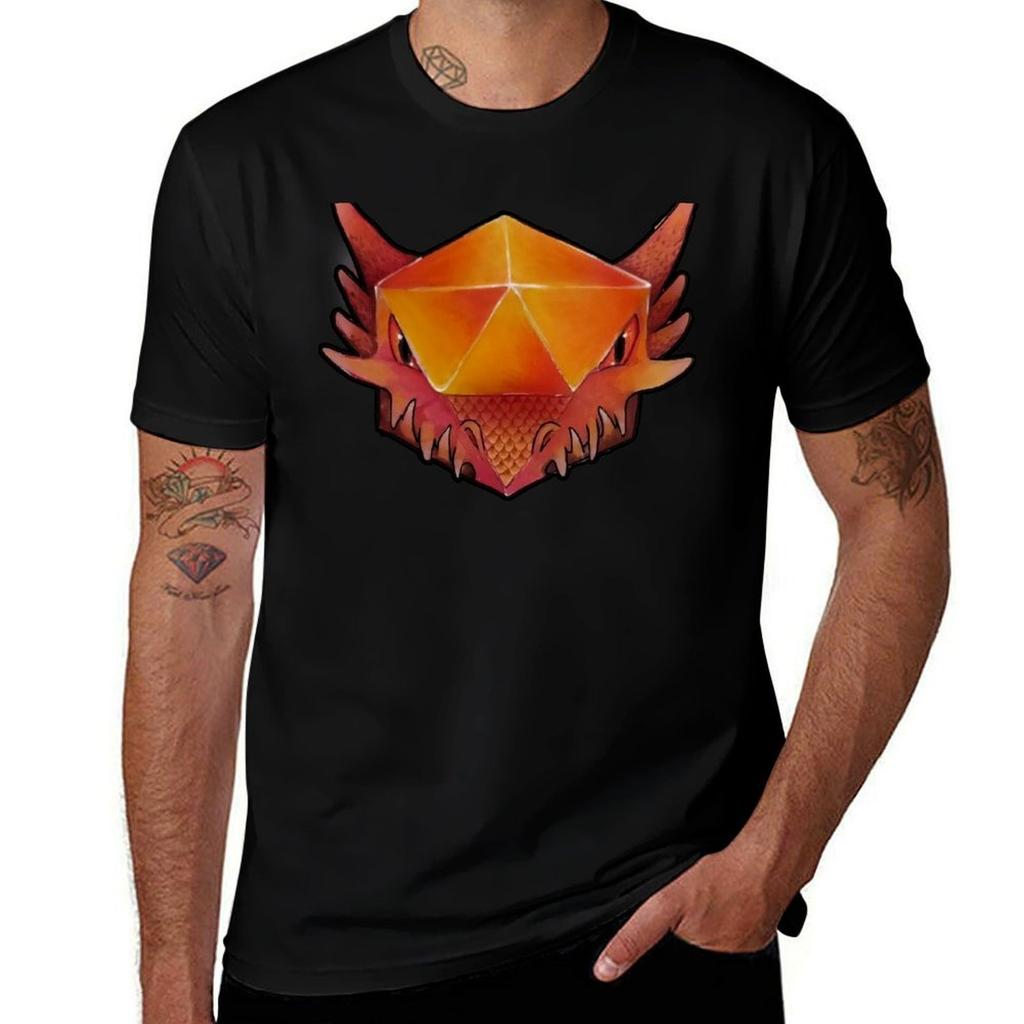 Dice Dragon T-Shirt t shirts with prints anime t shirts for man T-Shirt