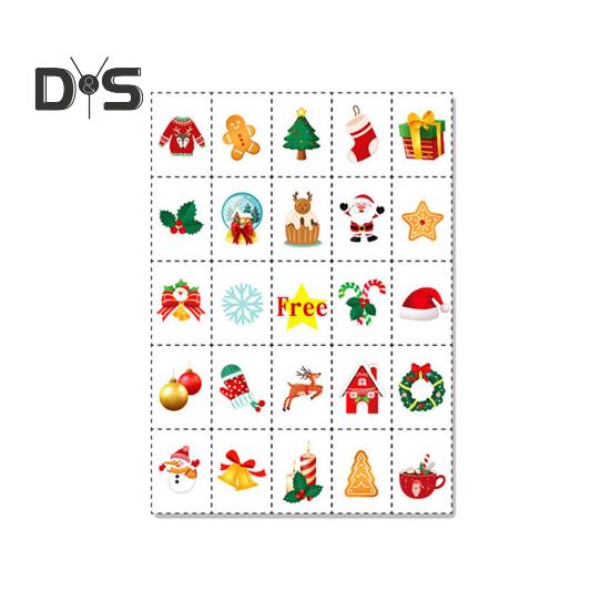 Christmas Bingo Game Cards Set Reusable Festive Holiday Bingo Cards Indoor Activities Christmas Games for Family Gathering