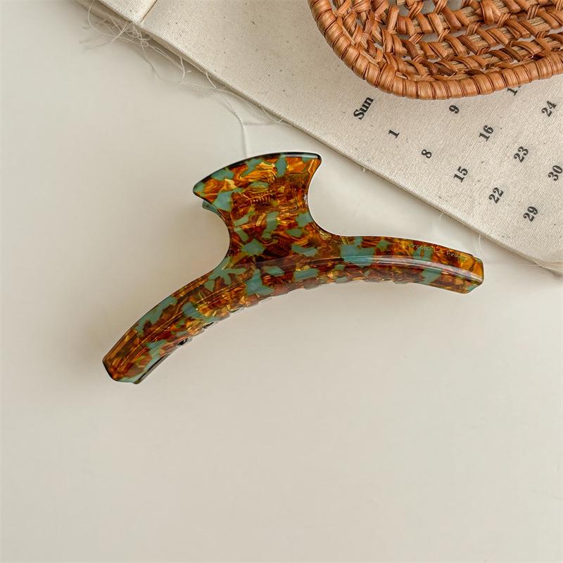 

Французская ретро большая заколка-краб с леопардовым принтом для хвостиков