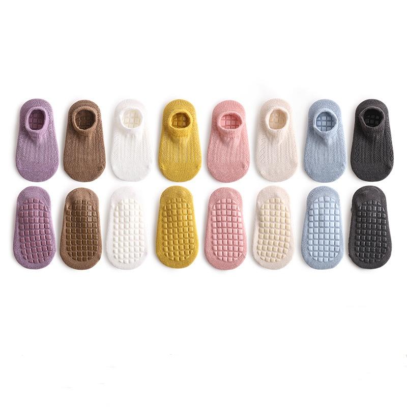Summer Baby Sock for Boy Girl Candy Solid Color Ankle Short Sock for Toddler Thin Soft Breathable Indoor Non-slip Floor Sock
