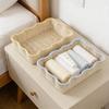 Handmade Woven Paper Rope Storage Basket, Imitation Rattan Household Storage Basket