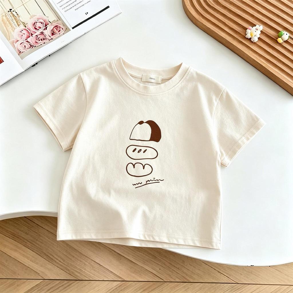 Summer New Style Children Clothes Short Sleeve Tees Tops Simple Versatile Fashion Kids Crewneck Casual T-shirt Kids Clothing
