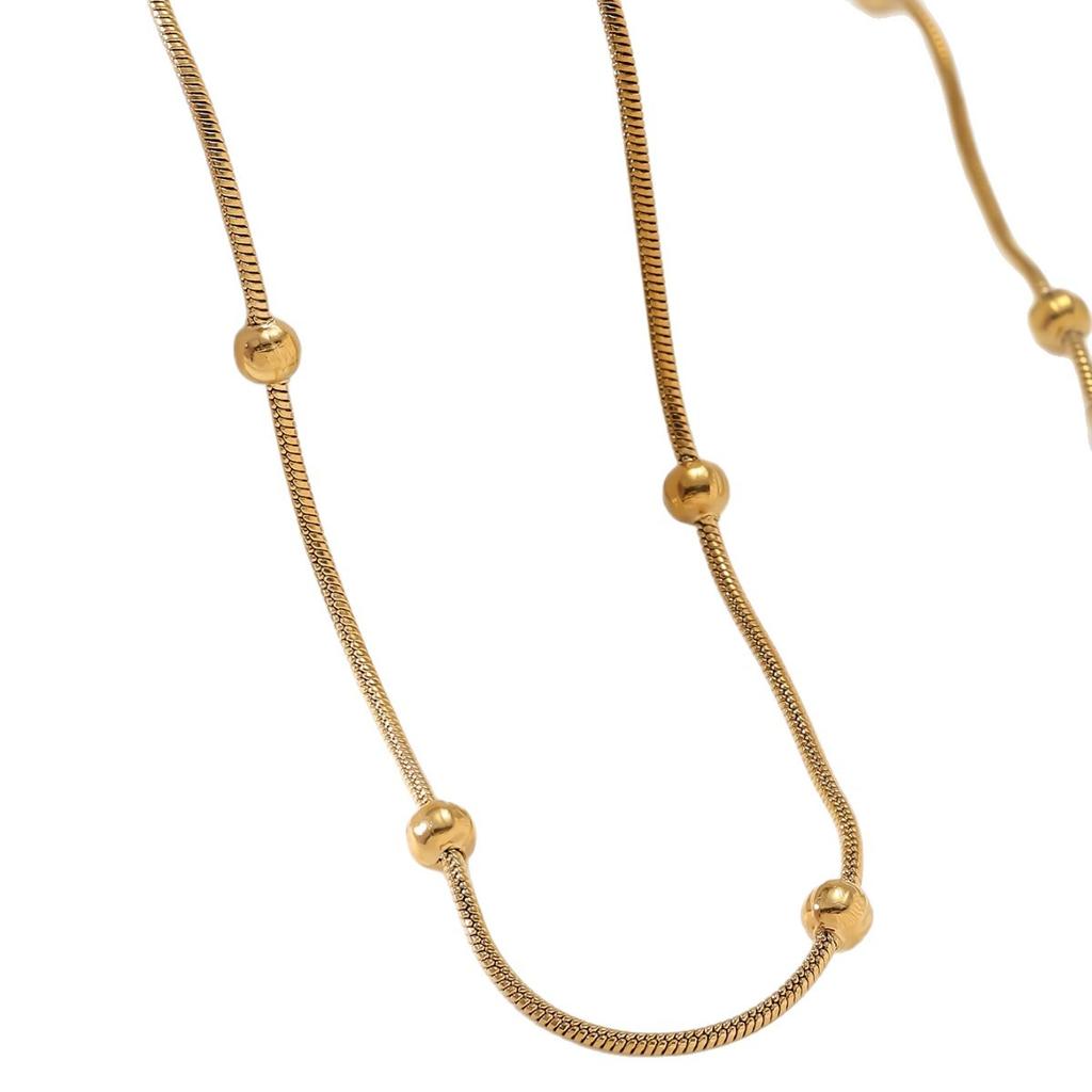 Simple Twist Chain Blade Chain Bead Chain Titanium Steel Basic Plain Chain Jewelry Stainless Steel Necklace