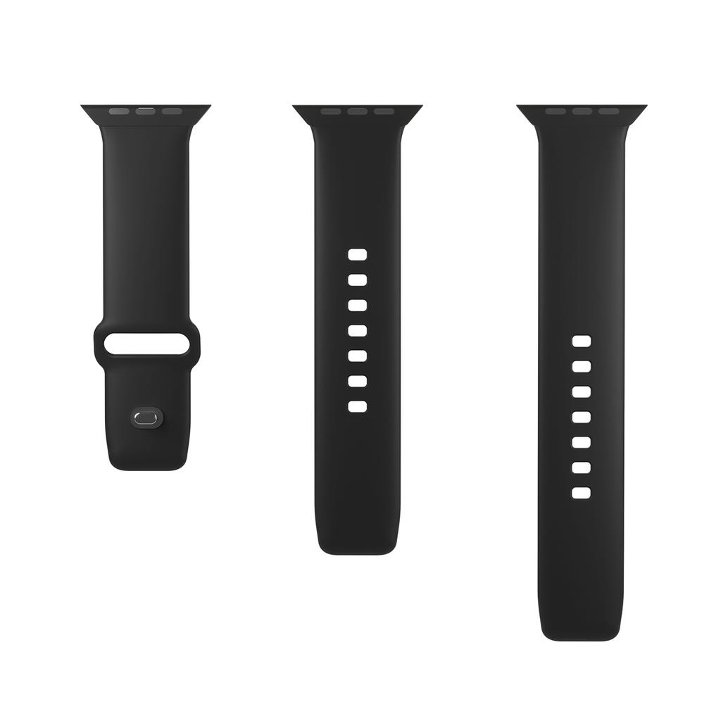 Silicone strap for Apple Watch 42 44 45 49 mm Icon black - 2 pcs.