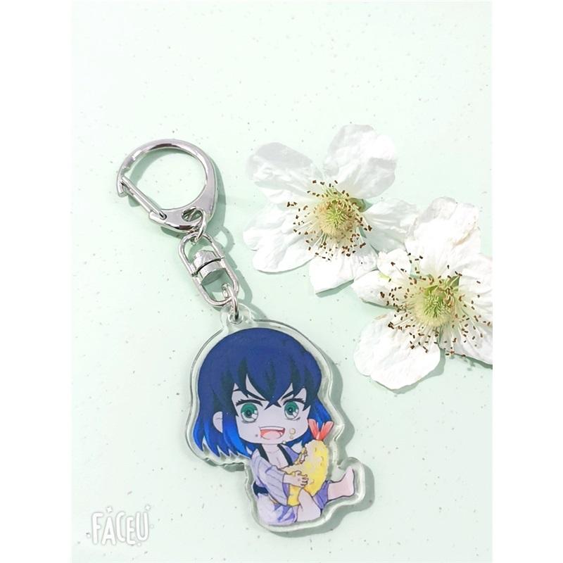Anime Keychains Keychain Demon Slayer Kimetsu No Yaiba Acrylic Key Ring Cute Funny Cartoon for Friends
