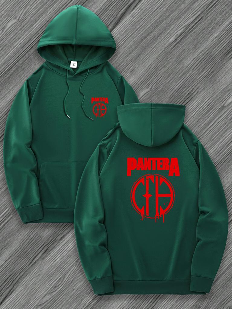 Lässiger Herren-Hoodie mit aufwendigem rot-schwarzem geometrischem Muster, Kängurutasche und taillierter Passform. Stilvoller Freizeit-Hoodie.