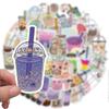 Set of 50 Waterproof Vintage Girl Stickers for Personalising Laptops and Accessories