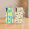 Custodia per Telefono Lemon Cool con Fantasia a Strisce S in Silicone Morbido Trasparente Per SamsungA10,12,20,21S,30,31,40,50,51,52,70,71