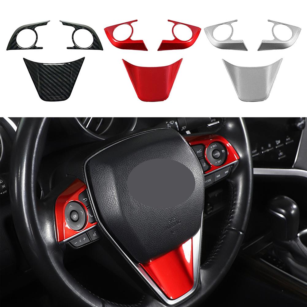 

3шт автомобильный руль, кнопка, панель, накладка, наклейка для Toyota 8th Camry 2018-мультимедиа