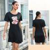 Women's Short Sleeve Loose Nightgown Multi-Pattern T-Shirt Style Loungewear 927 Casual Comfortable Sleepwear with Diverse Print Choices