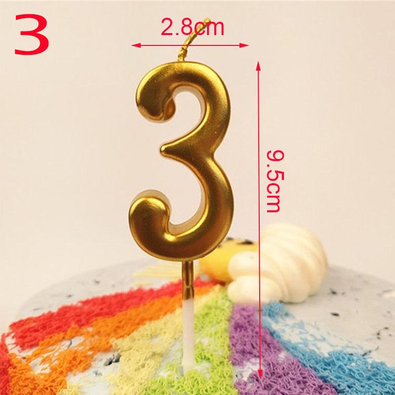 0-9 Years Birthday Candle New Girls Kids Birthday Numbers Candle Party Smoke-free Cake Candles for for Cake Party Supplies