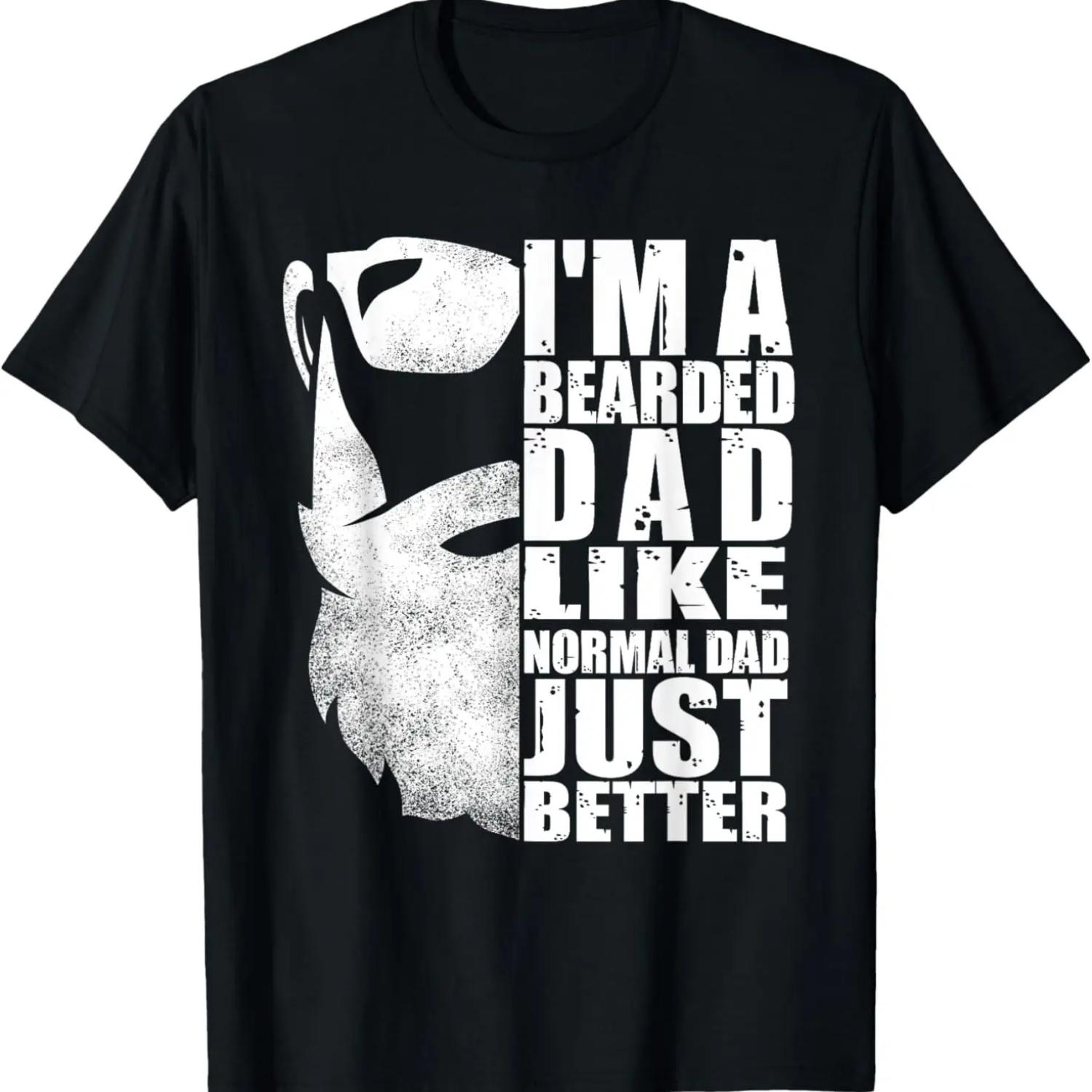 

Bearded Dad Funny Unique Beard Mens Father-Day Gift-Idea T-Shirt XXXXXL чёрный