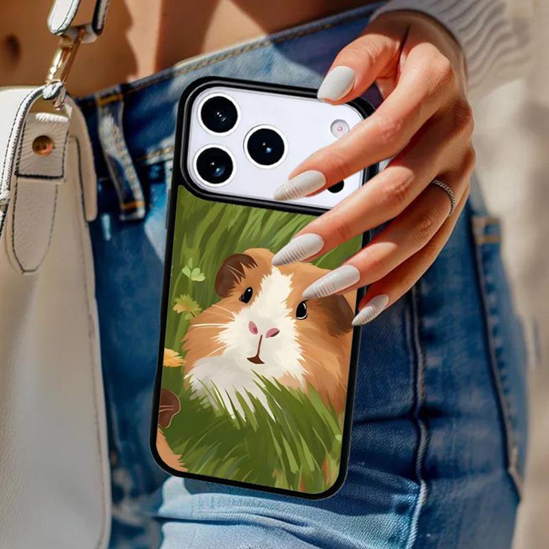 Cartoon Meerschweinchen Handyhülle Für iPhone 17 Air 14 15 13 12 Max Hülle Für Apple 14 15 16 16e 11 Pro Max Plus Hülle