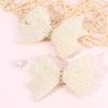 2Pcs Popular Pearls Bow Hair Clips Korean Style Hairpins Elegant Sweet Rhinestone Barrette For Girls Kids Headdress Accessories