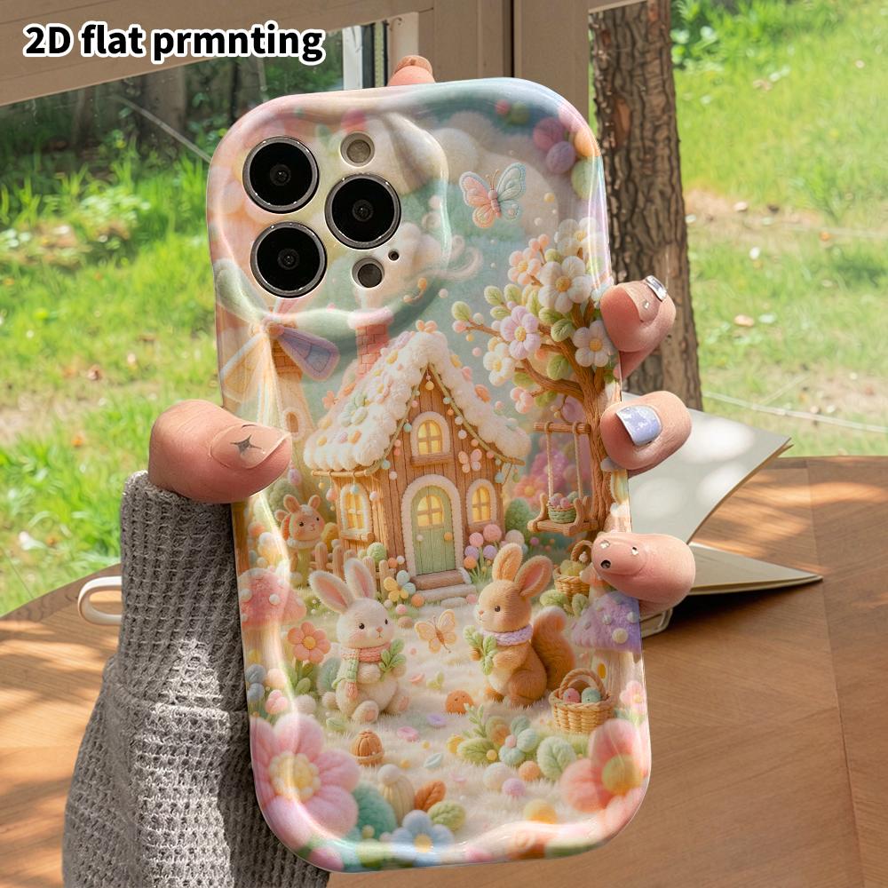 Phone Case: 2D Flat, Suitable for iPhone 18, 17, 16, 15, 14, 13, 12Pro Protective Case, Forest Cabin, Perfect Christmas and Halloween Holiday Gift