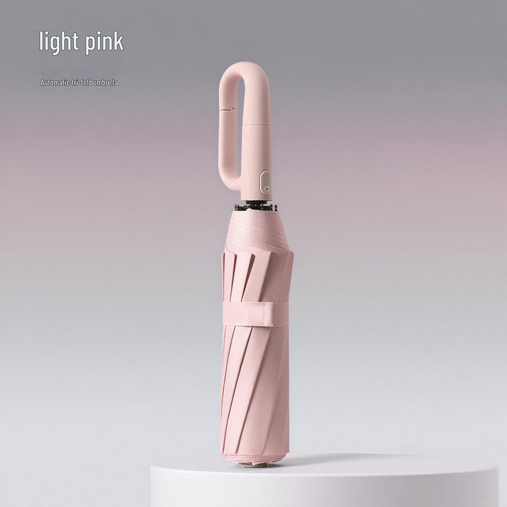 Three-Fold Dual-Use UV Protection Umbrella with Automatic Open/Close for Sunny and Rainy Days