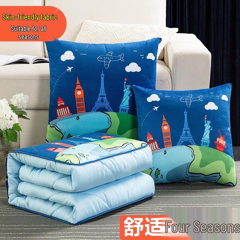 HANDUNYOU 2-in-1 Car & Office Nap Pillow Blanket