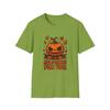 Unisex Softstyle T-Shirt Herren Damen Tees Oberteil Geisterkürbis Herbstlaub Lässig Halloween Herbst