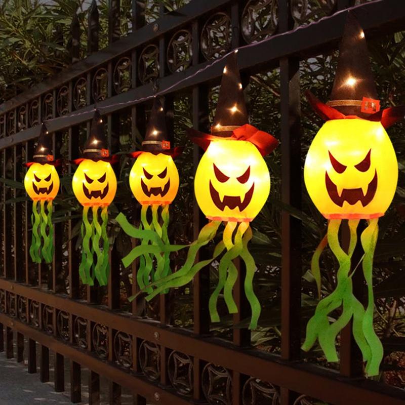 Halloween Hanging Flags Halloween Decoration Glow in The Dark Glowing Ghost Lantern Party Accessorie Home Outdoor Pendants