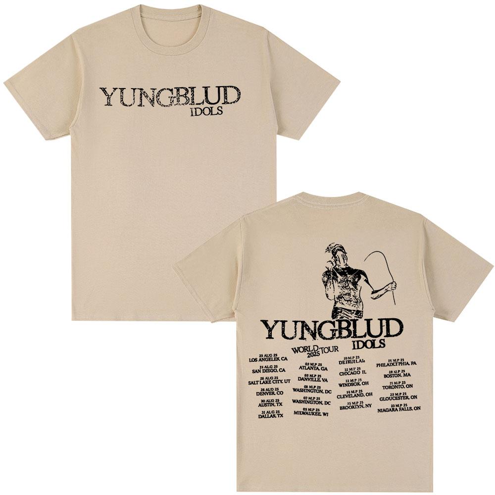 

Yungblud IDOLS World Tour 2026 Merch T-shirts Men s Clothing Fashion Short Sleeves T-shirt Cotton Casual Breathable T Shirt Tops S