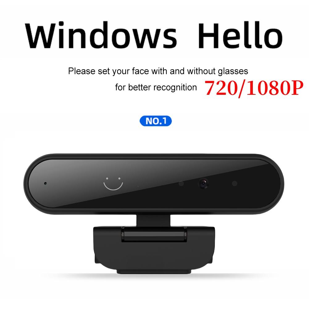 Facial Recognition Webcam 1MP 720P/2MP 1080P for Windows 10/11 USB Computer Webcam Computer Web Camera for Computer Laptop