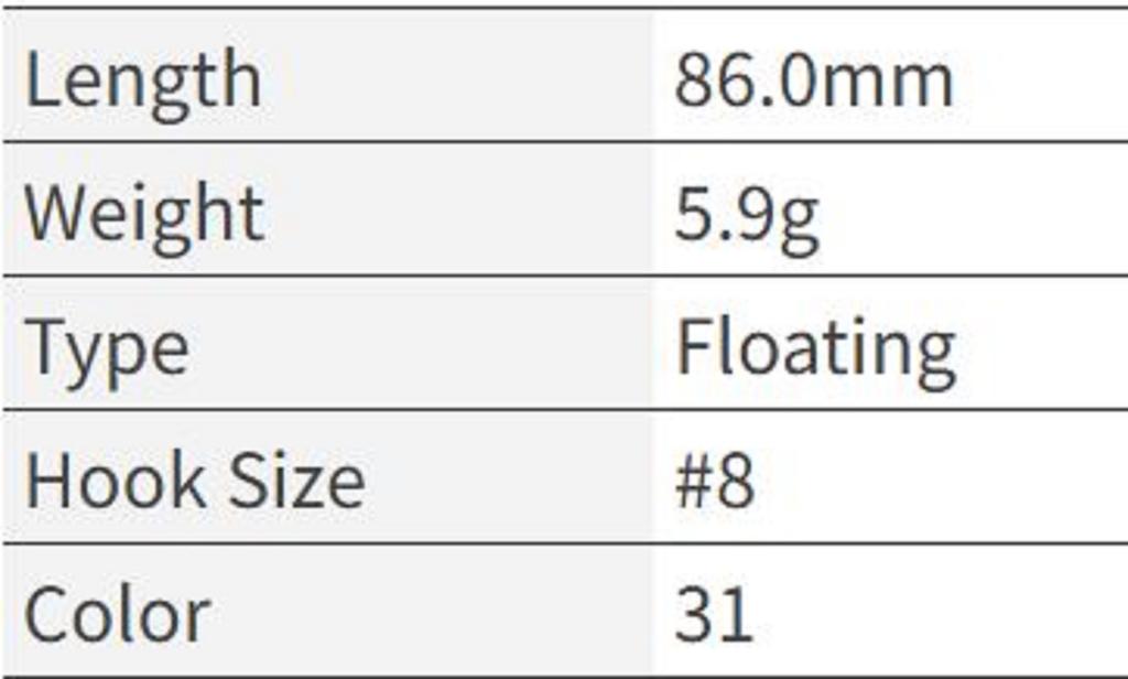 Sale OSP Bent Minnow 86F Floating Minnow Lure PH-87 (6259)