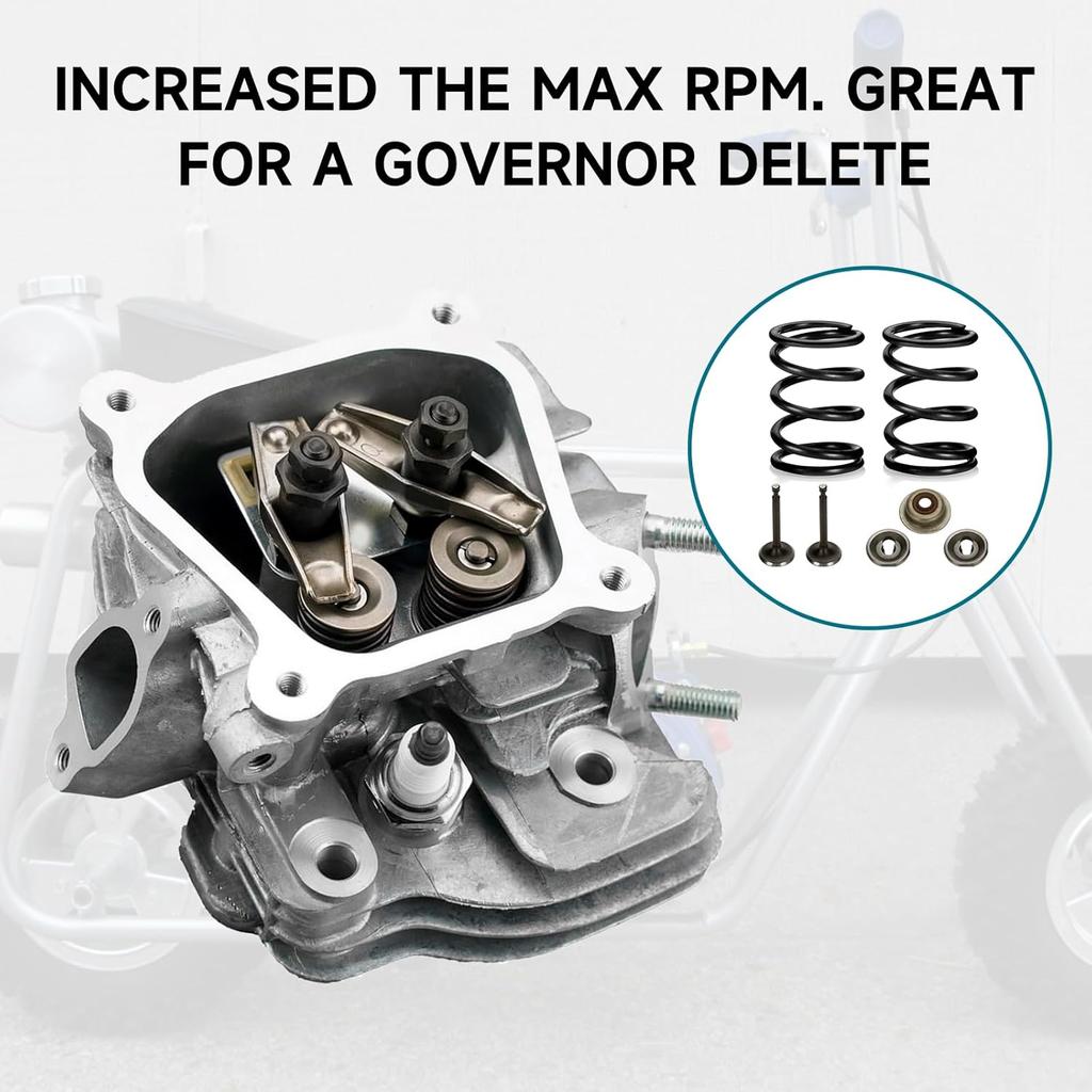 FVRITO Racing 18Lb Valve Springs Kit For Predator 196Cc 212Cc 224Cc Non Hemi GX160 GX200 6.5HP OHV Clone Engine Mini Bike CT200U BT200X Powerhorse