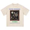 Japanese Artist Yayoi Kusama Pumpkin Eyes Art Show Vintage Washed T Shirt Unisex Unisex Clothing High Quality Short Sleeve Tshirt