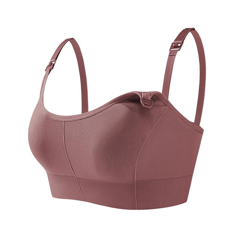 Seamless Wire-Free Nursing Bra: Comfortable U-Back Maternity Breastfeeding Bra with No Chest Pad.
