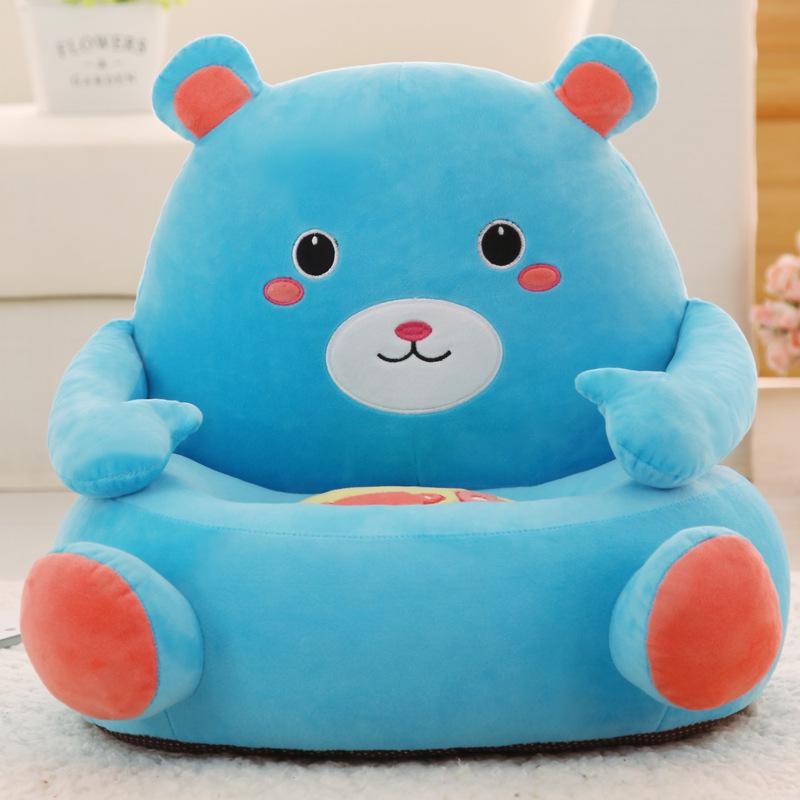 Lazy Kids' Plush Animal Sofa: Dinosaur, Giraffe, Elephant Dolls
