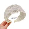 Sweet Korean Style Embroidery Lace Headband Bowknot Wide Edges Bow Hair Band Star Flower Mesh Hair Hoop Headdress