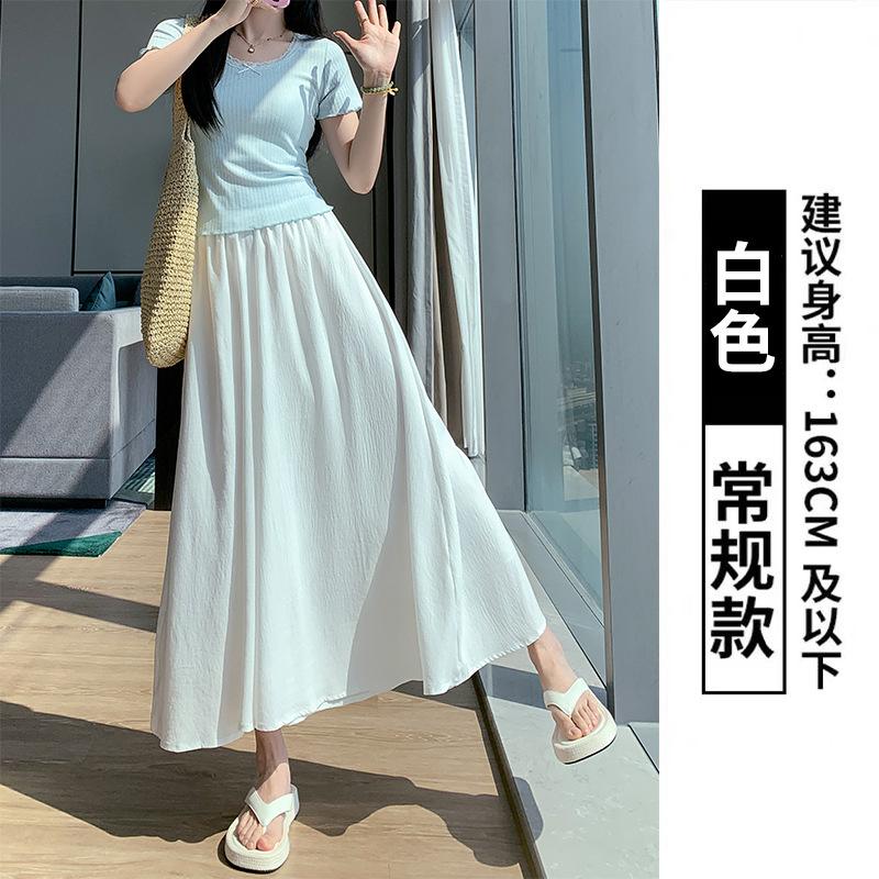 White Yamamoto Culottes Women's Summer New High-waisted and Thin A-word Skirt Casual Small Wide-leg Pants