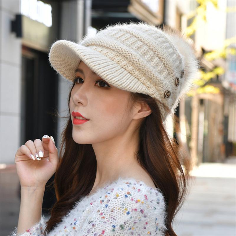 Knitted Hat Women Winter Hats for Women Ladies Beanie Girls Skullies CAPS Bonnet Femme SnapBack Warm Wool Hat