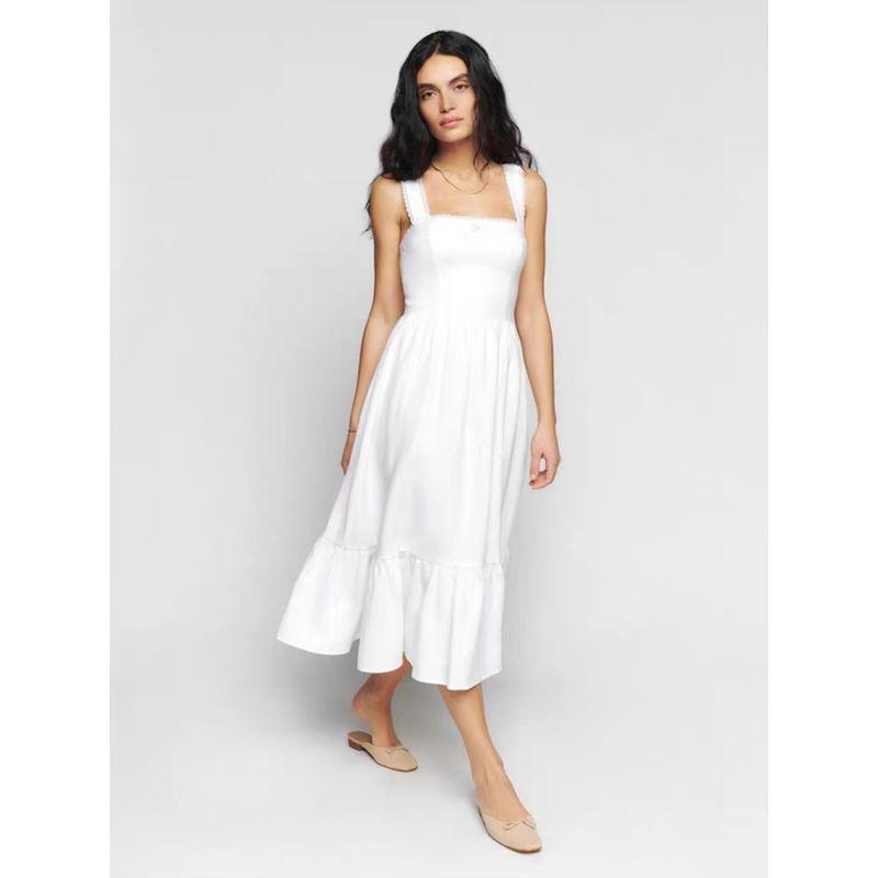 French Style Retro Lace Sling Dress Bows