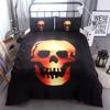 Comforter 100% Polyester S 3Pcs Halloween Gift Bones Bedding Set Black Horror Mischief Halloween Skull Bed Comforter