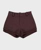 Yuupeu Wool Ribbed Shorts - Brown