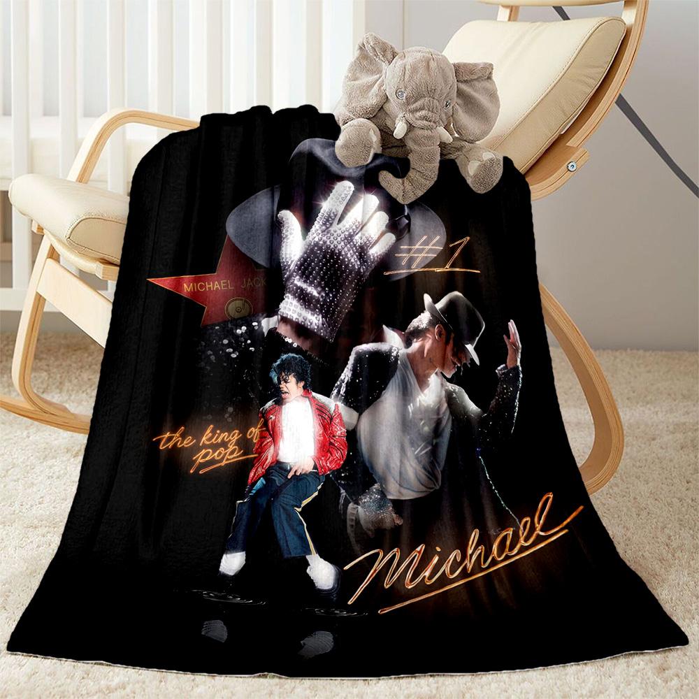 Pop: Michael Jackson Decke Weich & Gemütlich Geeignet für Sofa Wohnzimmer Bürostuhl Vier Jahreszeiten Vielseitig Modern