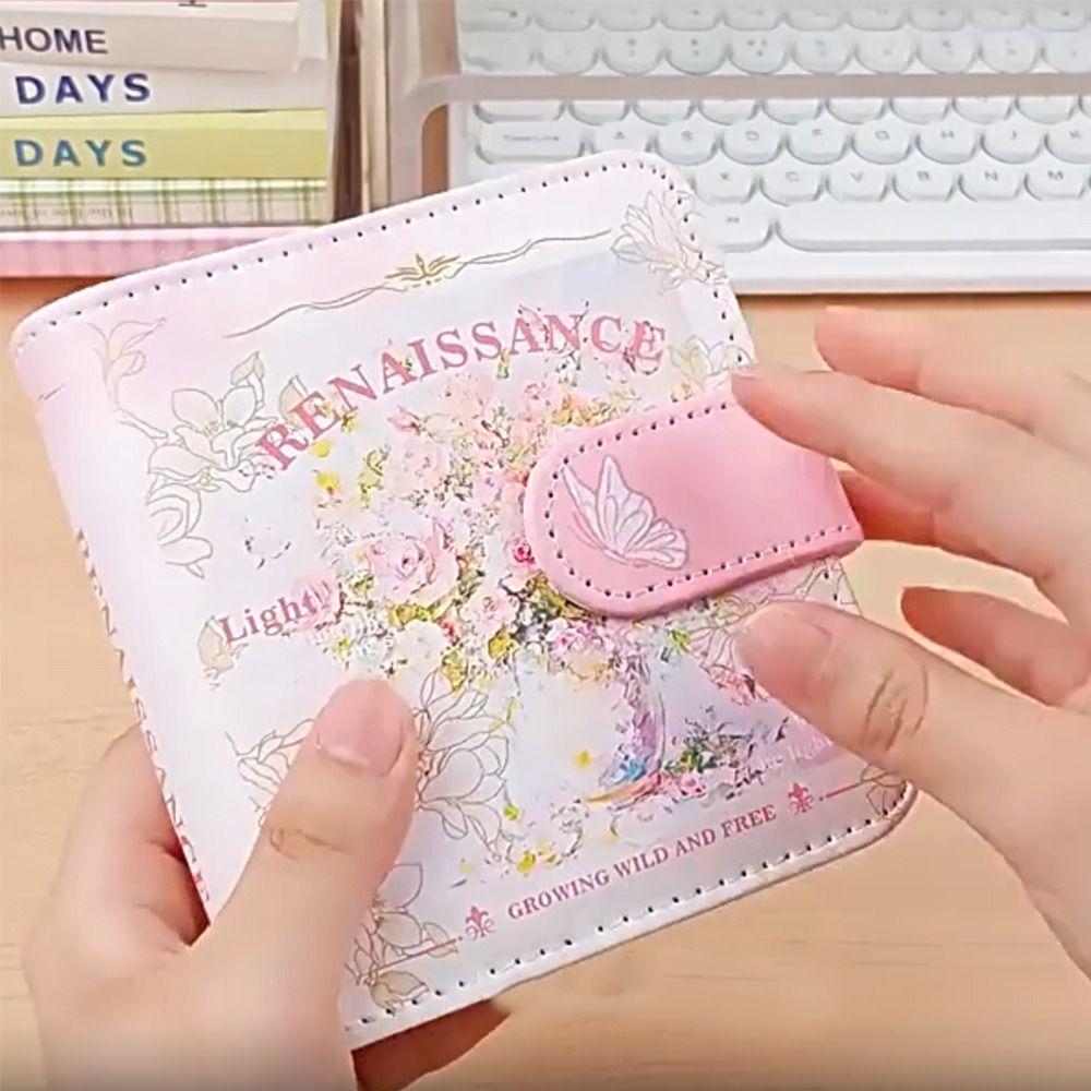 Oil Painting Style Mini 3-Ring Photo Album Holds Vintage Picture Album Packaging Supplies