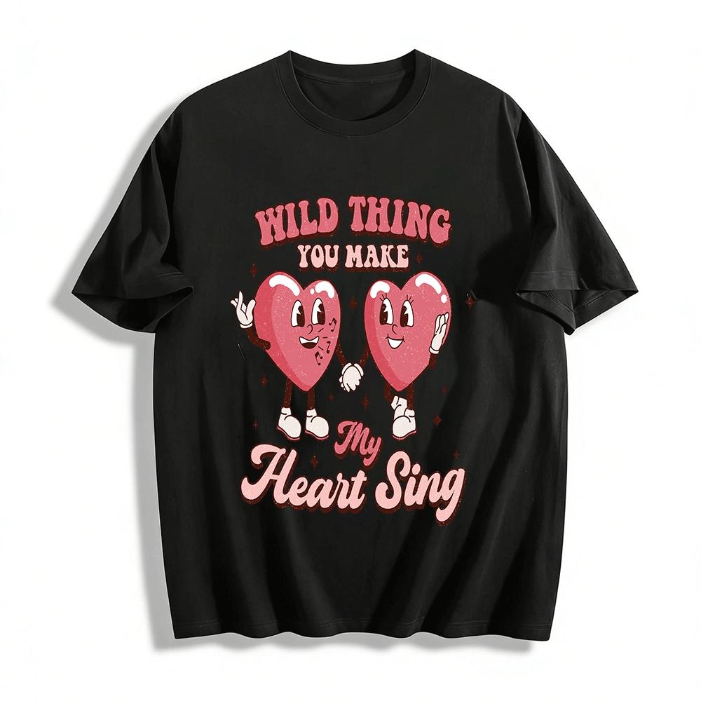 T Wild Thing You Make My Heart Sing Pure cotton T-shirt XXS