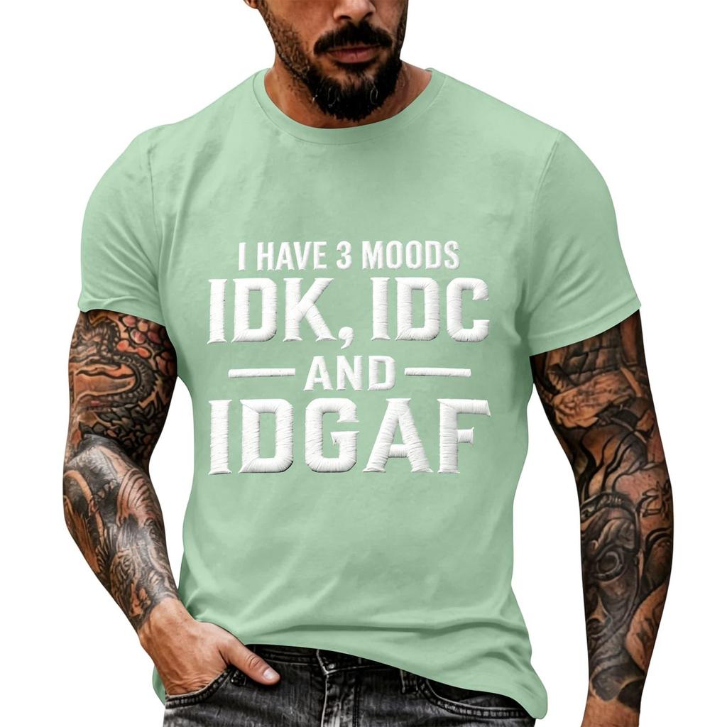 Unisex Funny Casual Neck Short Sleeve T-Shirt