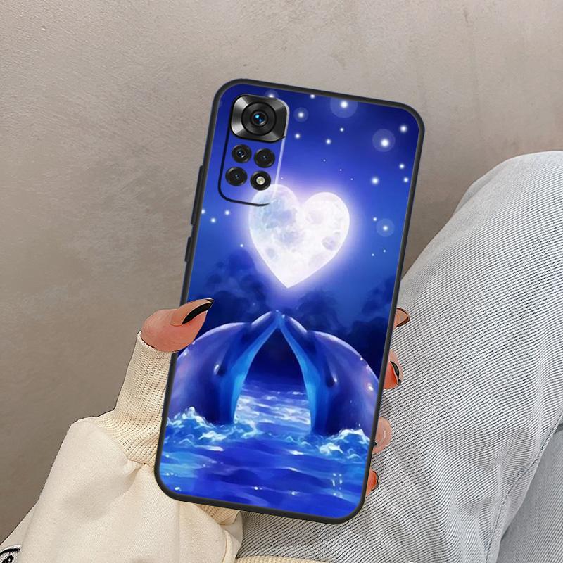 Dolphin For Xiaomi Redmi Note 14 10 11 12 13 15 Pro Plus Case Cover For Redmi 15 15C 14C 10C 12C 13C