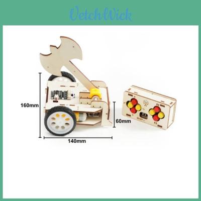 Handmade Wooden Remote Control Fight Car With Assembly For Science Projects And Creative Kids